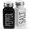 Salt and Pepper Shakers Set -DWTS DANWEITESI Cute Salt Shakers - Vintage Glass Black and White Shaker Set